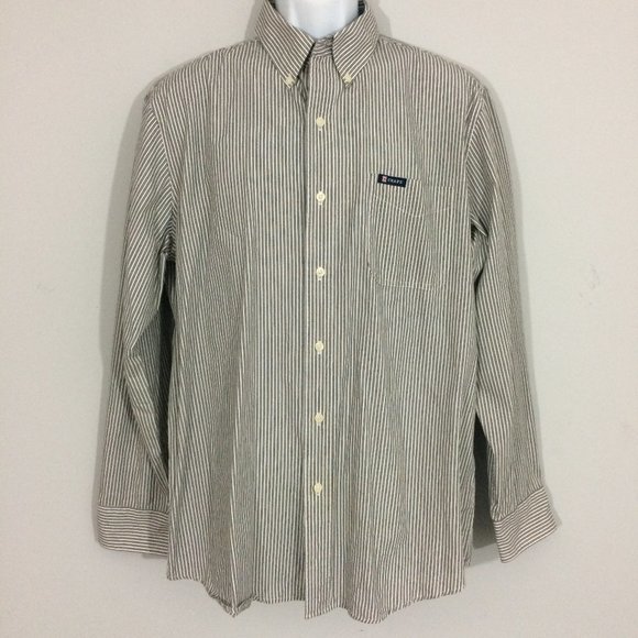 Chaps Other - Chaps Mens L Striped Easy Care Button Up Shirt